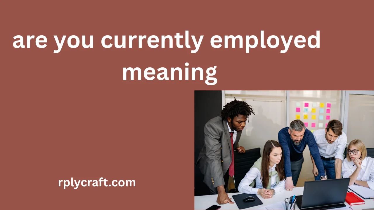 are you currently employed meaning