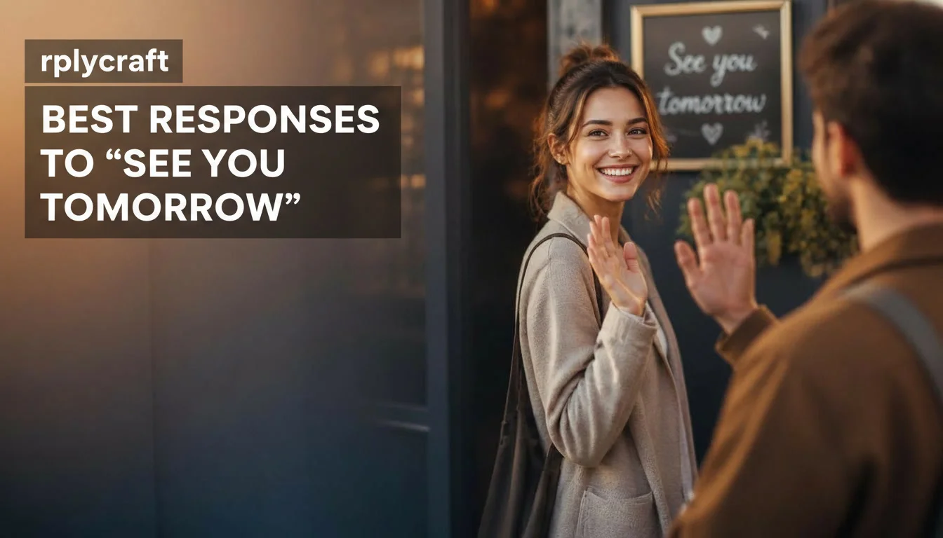 Best Responses to “See You Tomorrow”