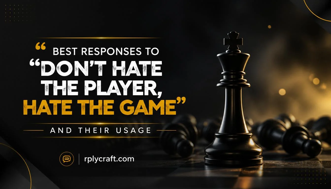 Best Responses to “Don’t Hate The Player, Hate The Game”