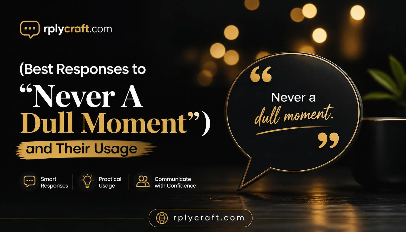 Best Responses to “Never A Dull Moment”