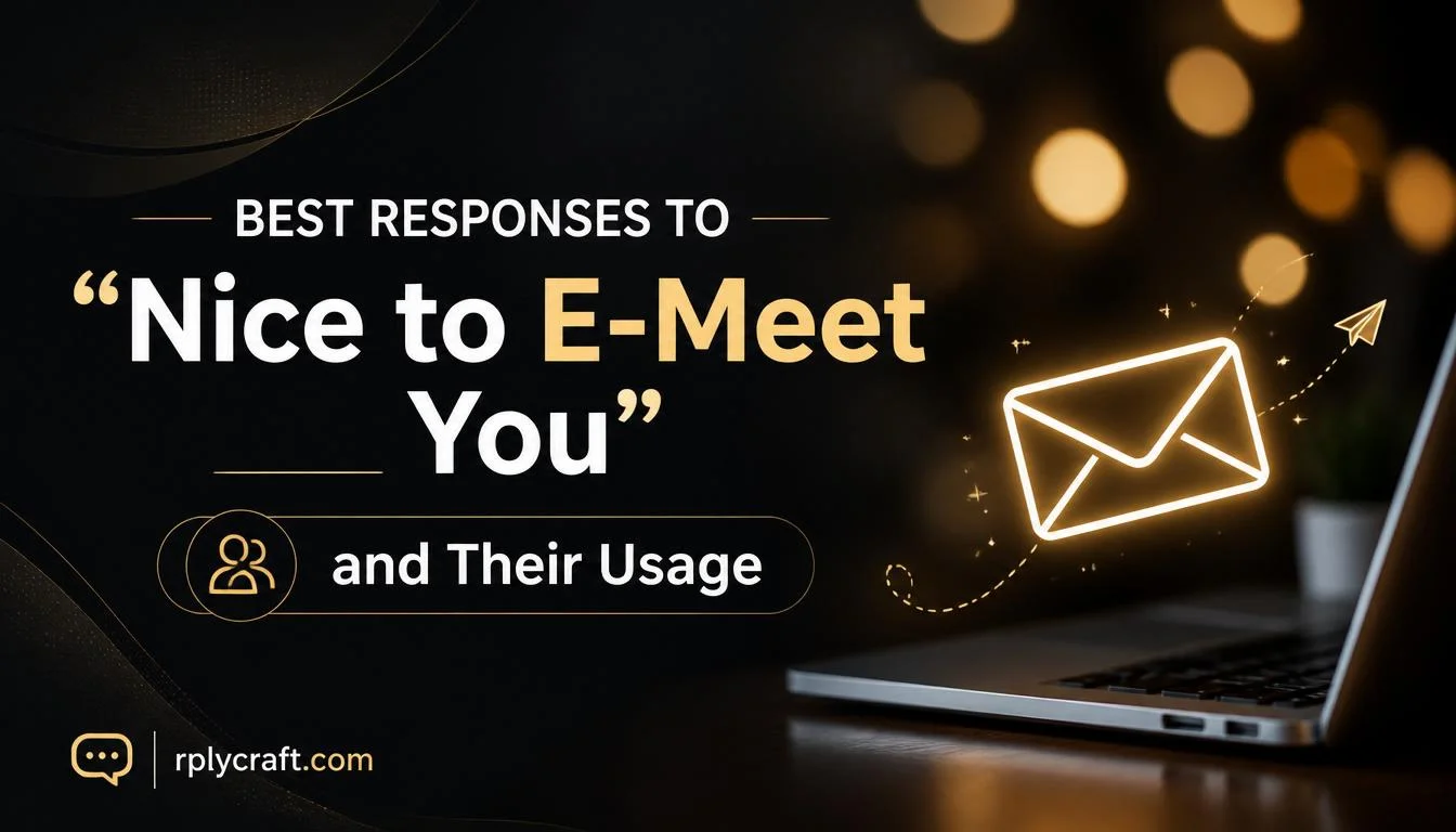 Best Responses to “Nice to E-Meet You”