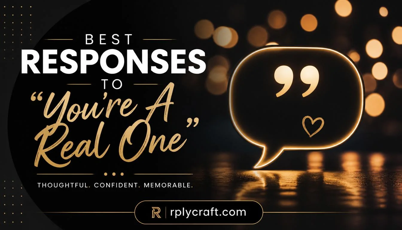 Best Responses to “You’re A Real One”