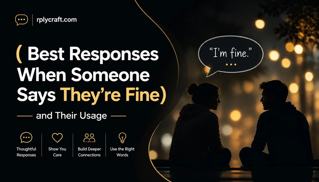 Best Responses When Someone Says Theyâre Fine