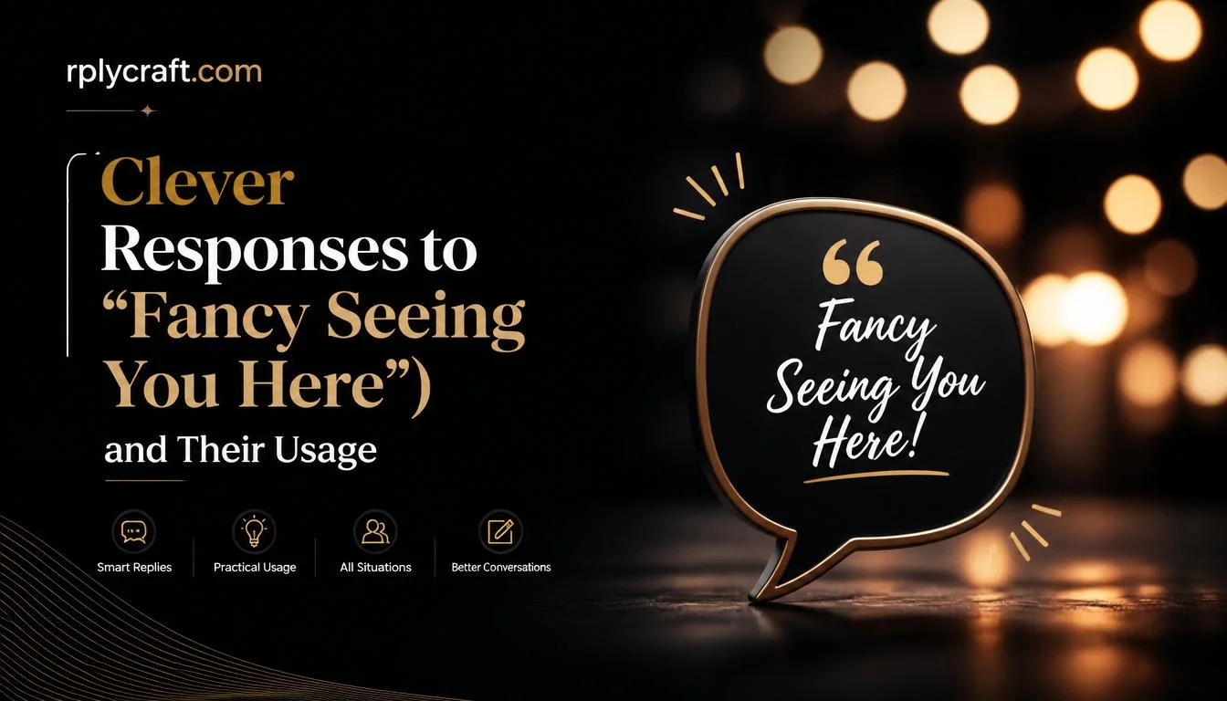Clever Responses to “Fancy Seeing You Here”