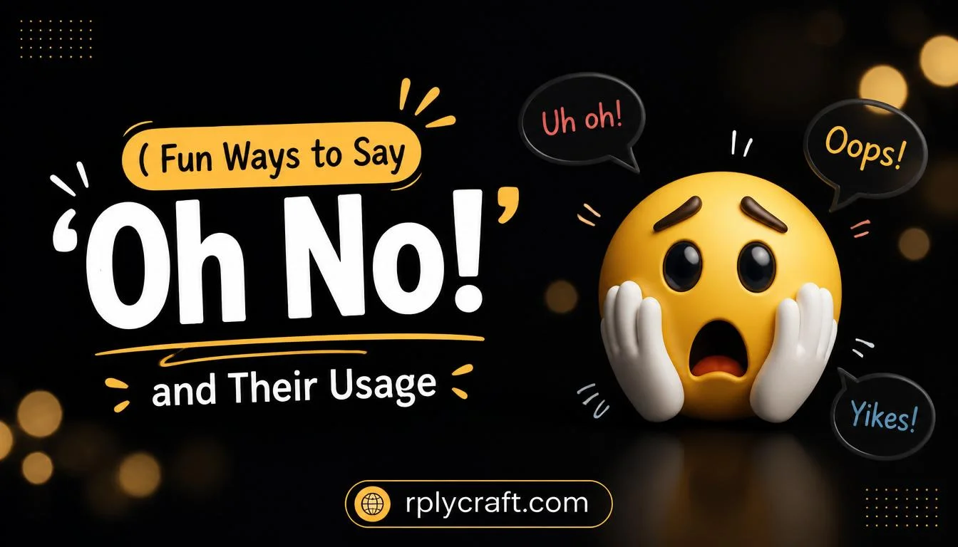 Fun Ways to Say ‘Oh No’