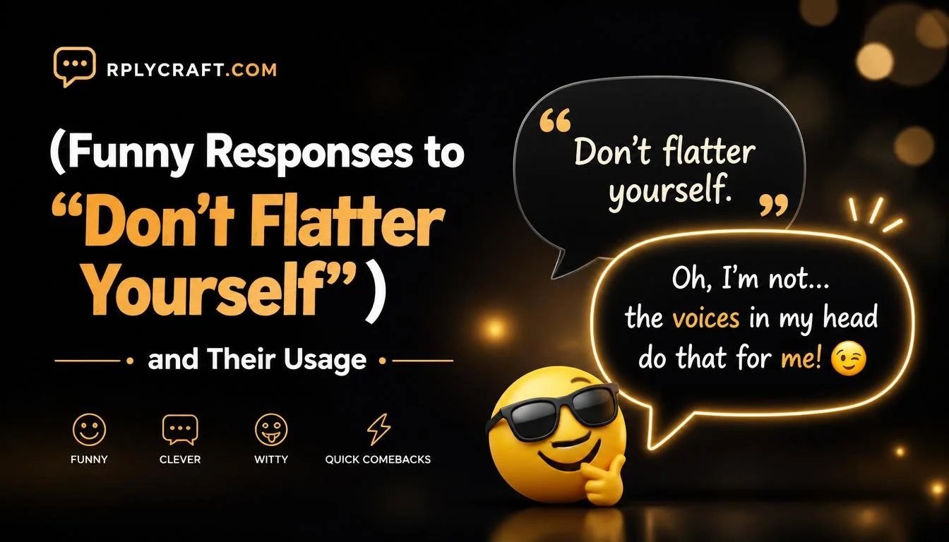 Funny Responses to “Don’t Flatter Yourself”