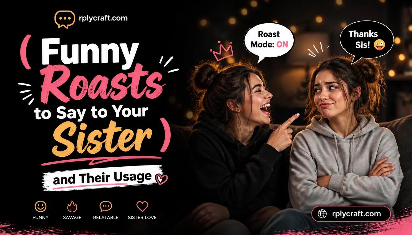 Funny Roasts to Say to Your Sister