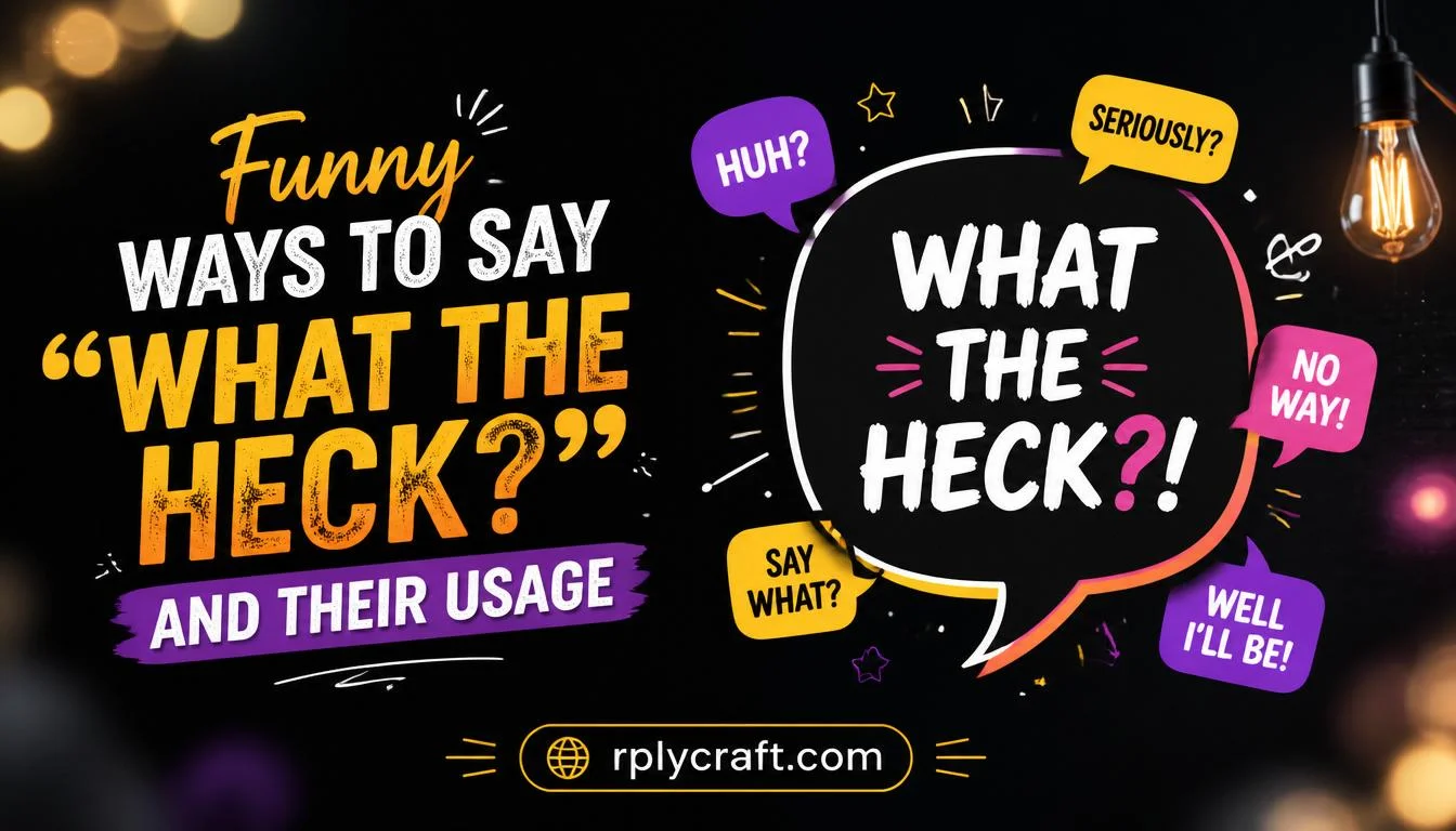 Funny Ways to Say “What The Heck?”