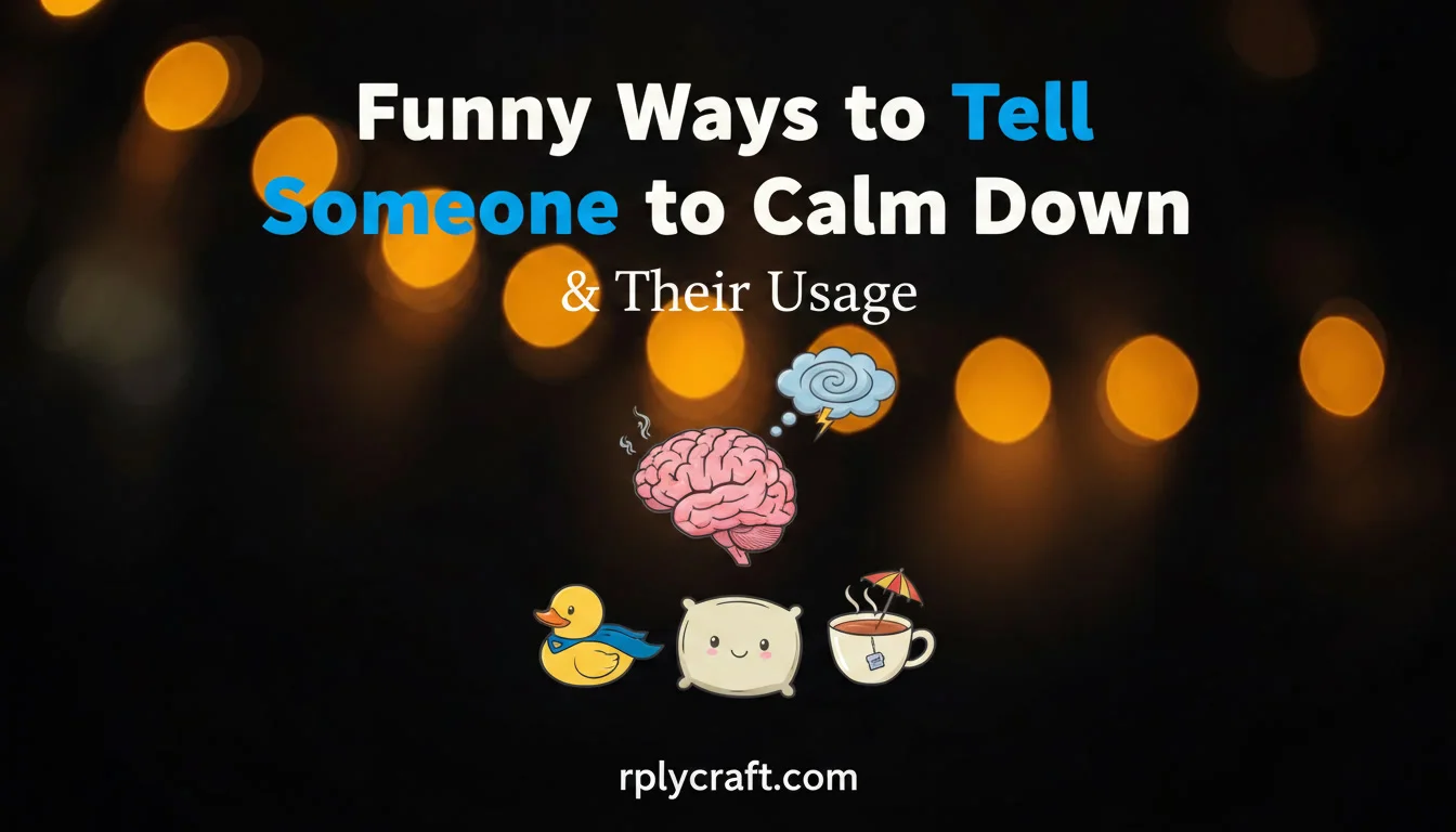 Funny Ways to Tell Someone to Calm Down