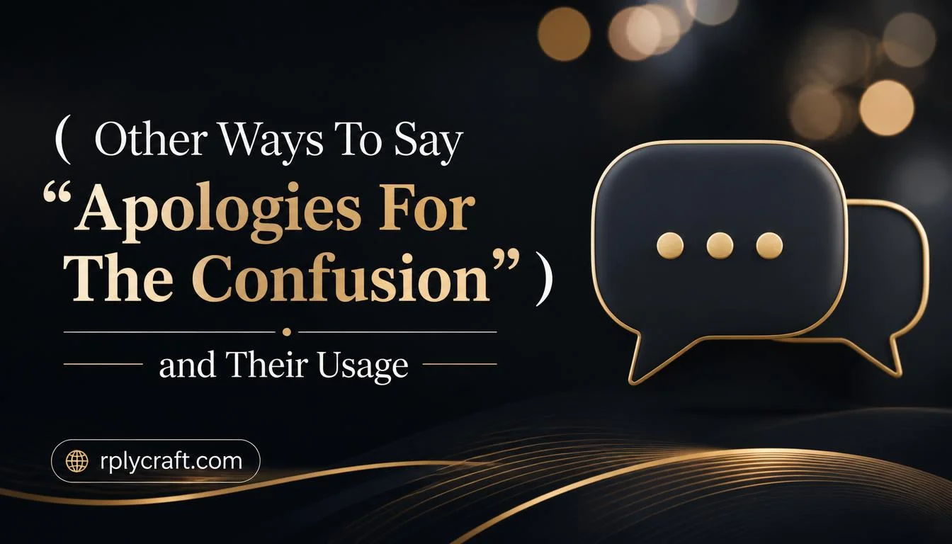 Other Ways To Say “Apologies For The Confusion”