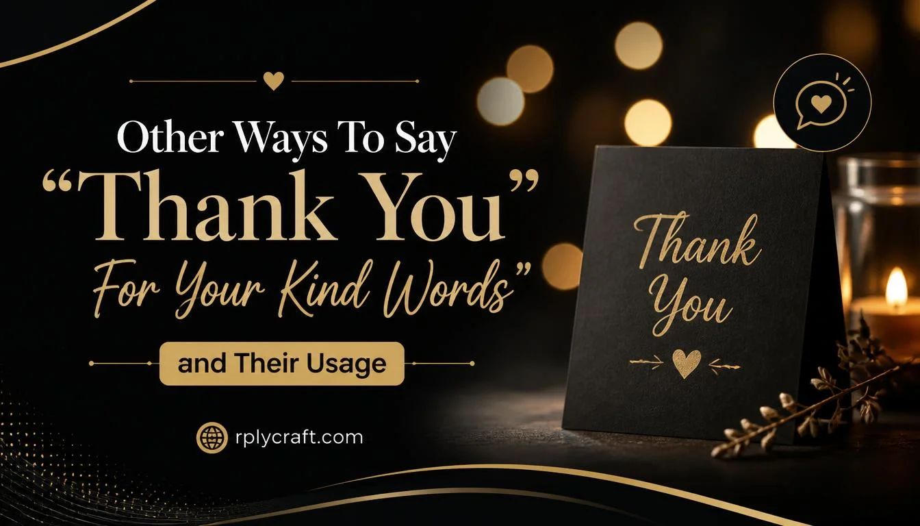 Other Ways To Say “Thank You For Your Kind Words”