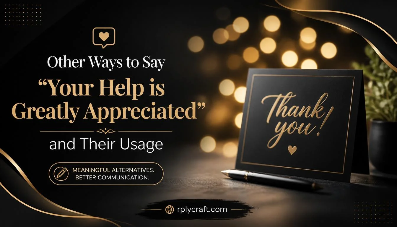 Other Ways to Say “Your Help is Greatly Appreciated”