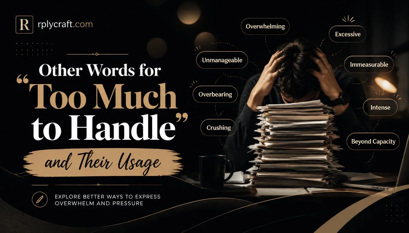 Other Words for “Too Much to Handle