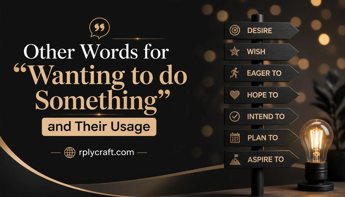 Other Words for “Wanting to do Something”