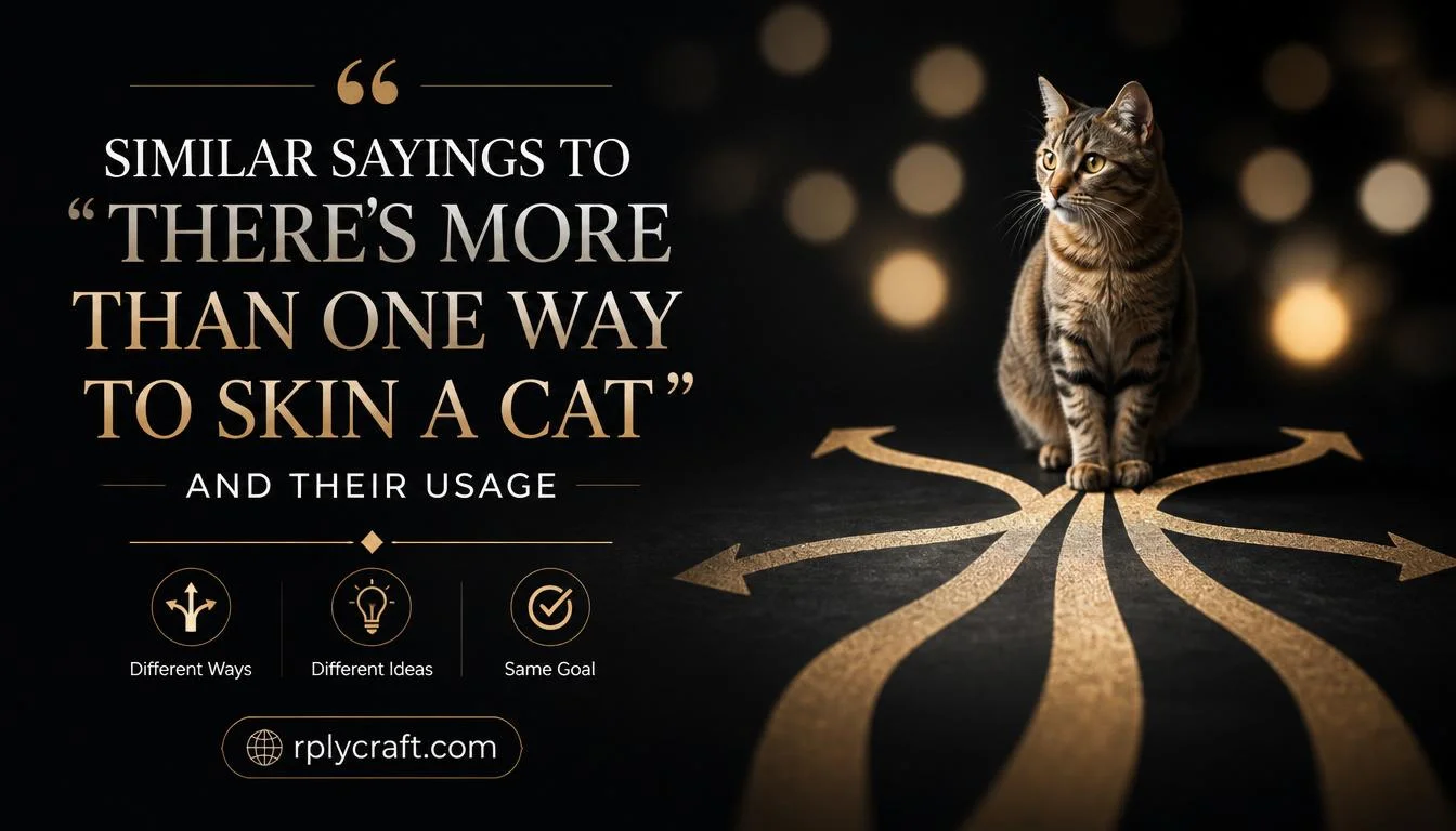 Similar Sayings to “There’s More Than One Way to Skin a Cat”