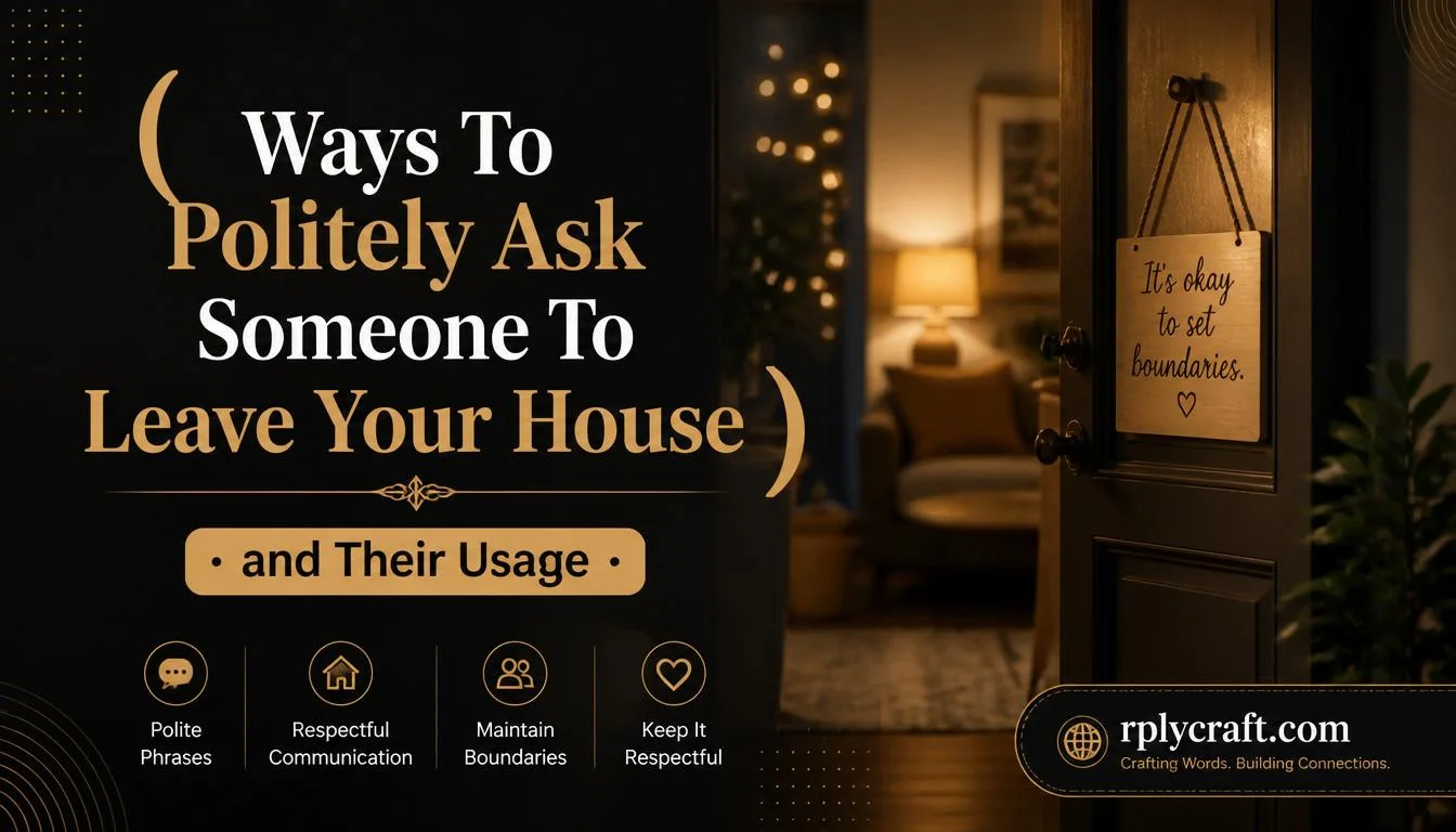 Ways To Politely Ask Someone To Leave Your House