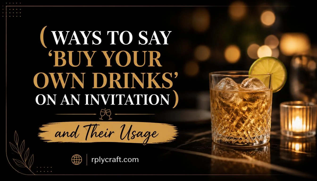 Ways to Say ‘Buy Your Own Drinks’ on an Invitation