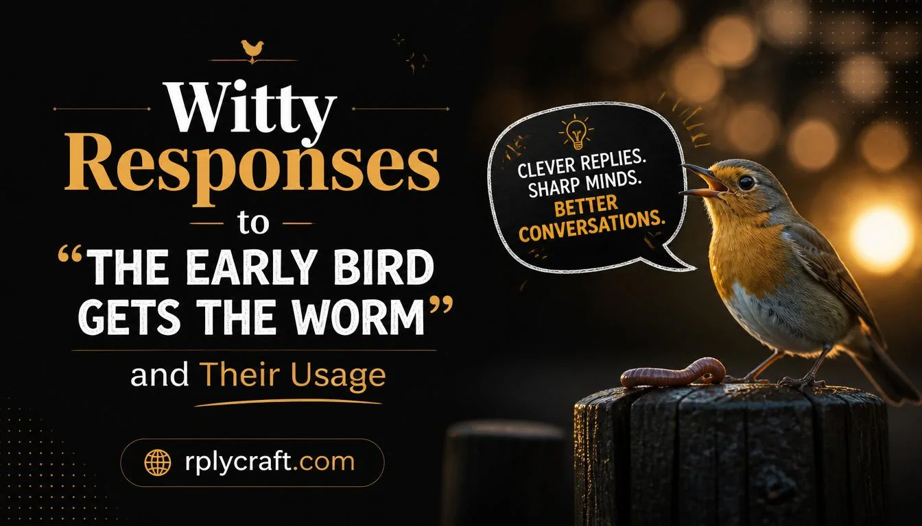 Witty Responses to “The Early Bird Gets the Worm”