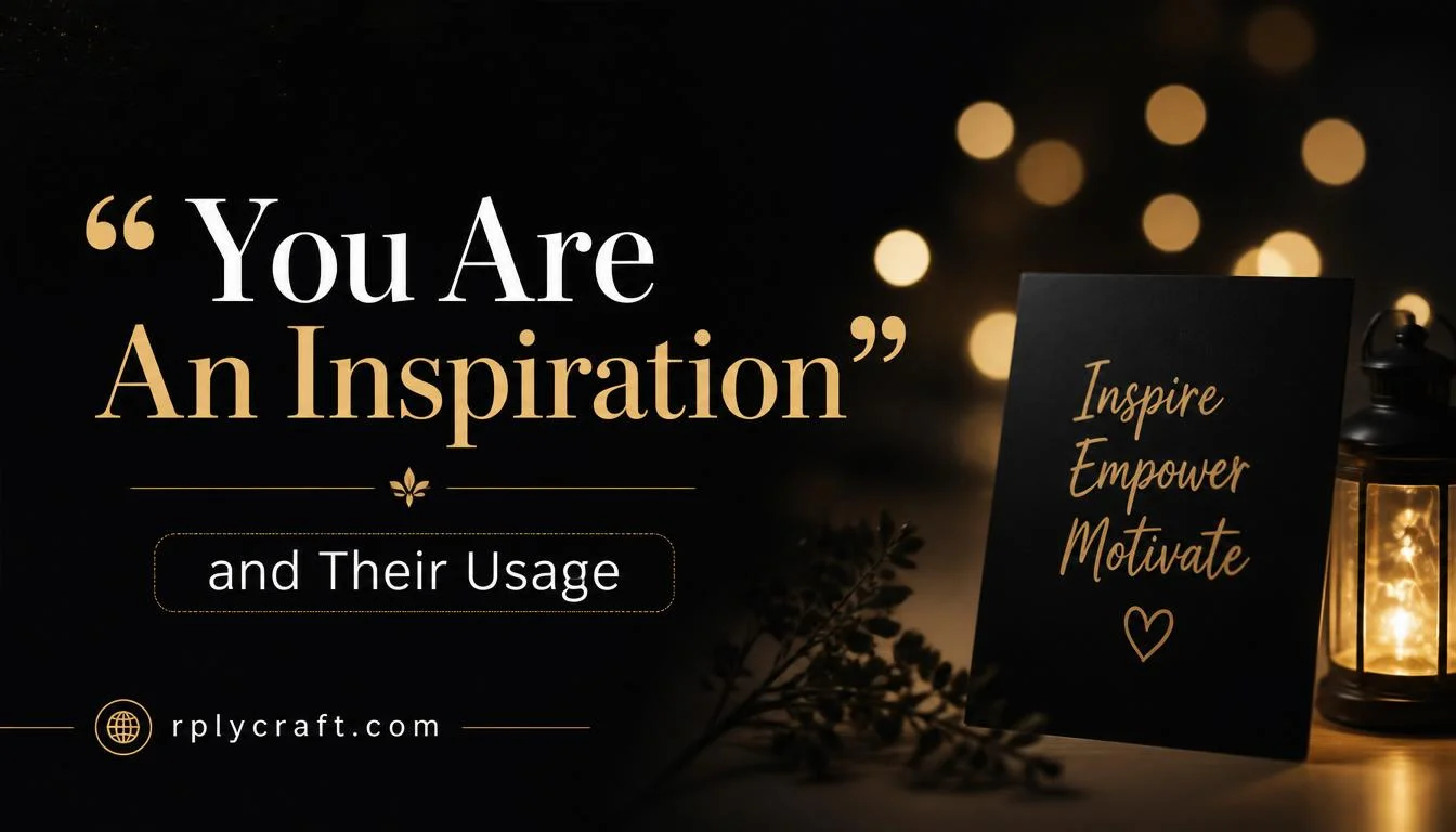 “You Are An Inspiration”